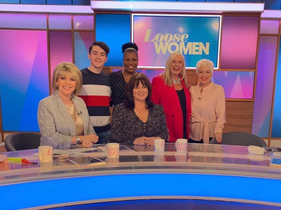 Alison with the panel on the set of ITV’s Loose Women.